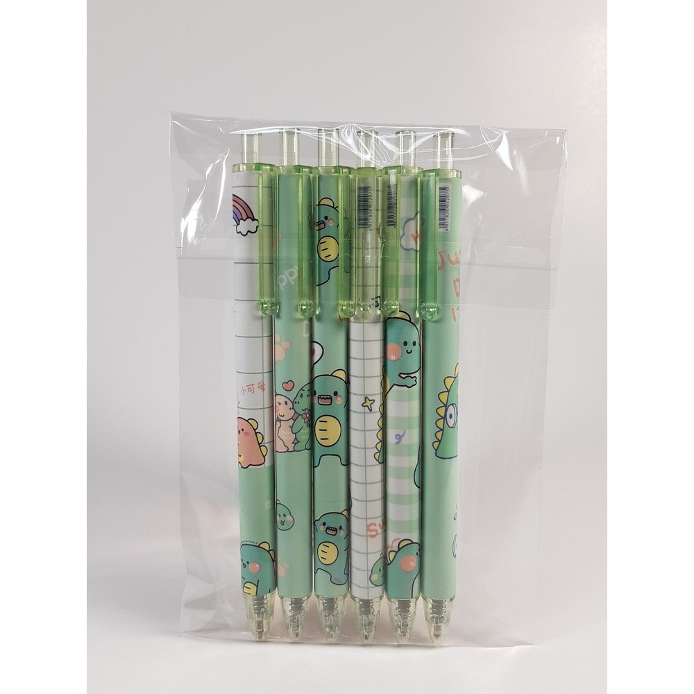 6 Kawaii Dino Gel Pens